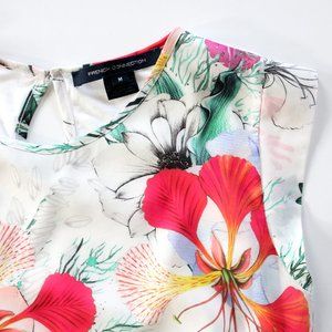 French Connection Botanical Pink Floral Blouse Size M
